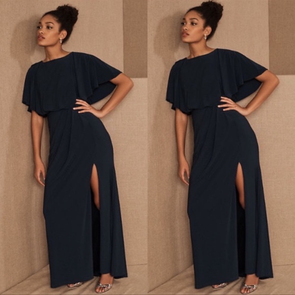 BHLDN Lena Maxi Dress size 10 in blue - Picture 1 of 5